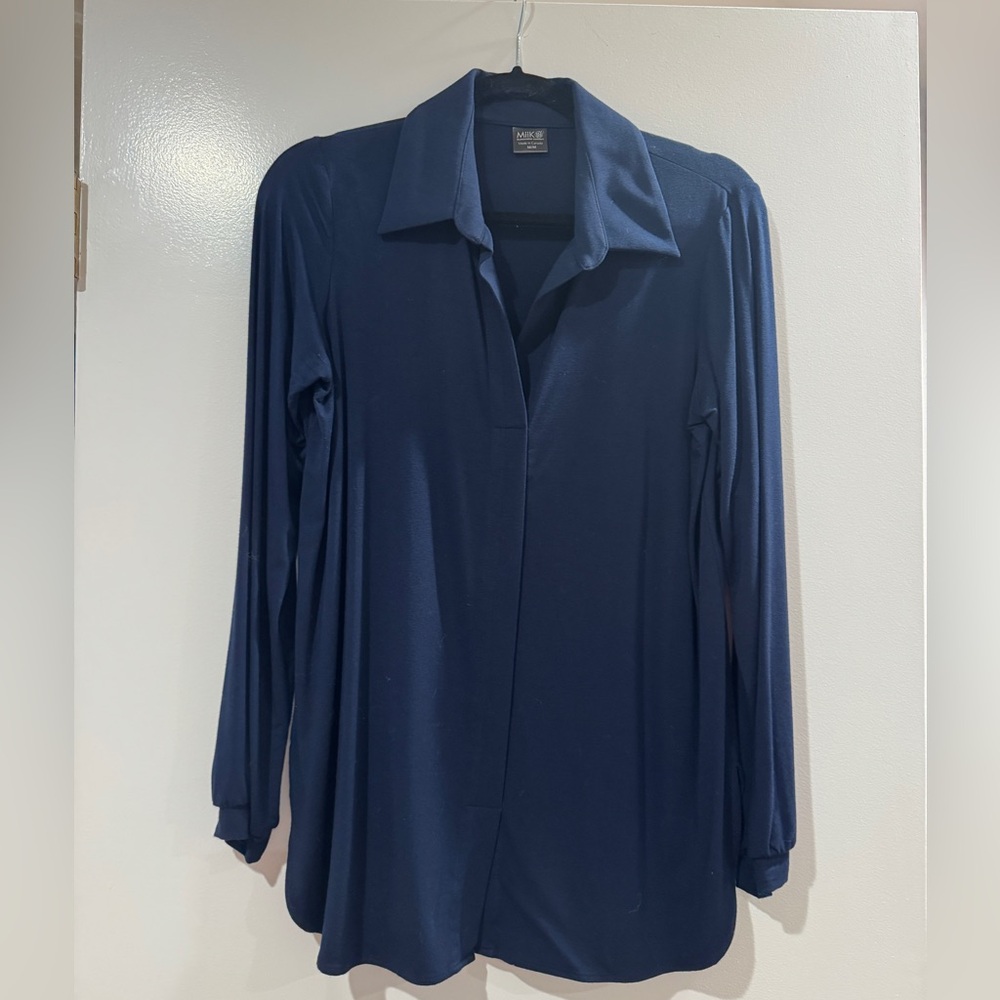 Miik Dark Blue Lucia Collared Shirt